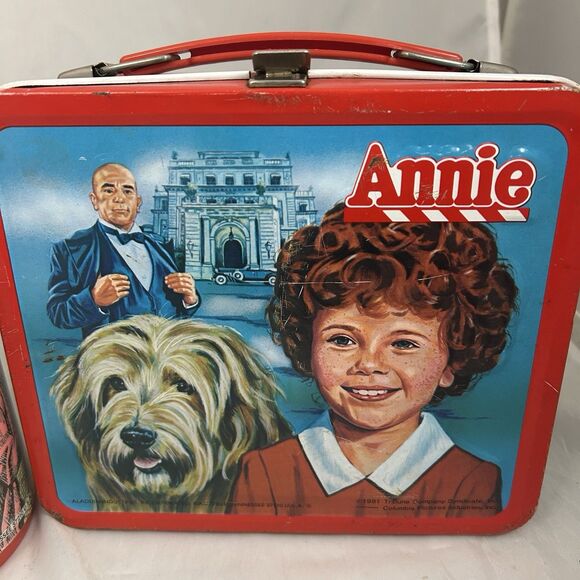 1981 Aladdin Annie Metal Lunchbox & Thermos Clean Nostalgia Movie Carol Burnett - Picture 2 of 14